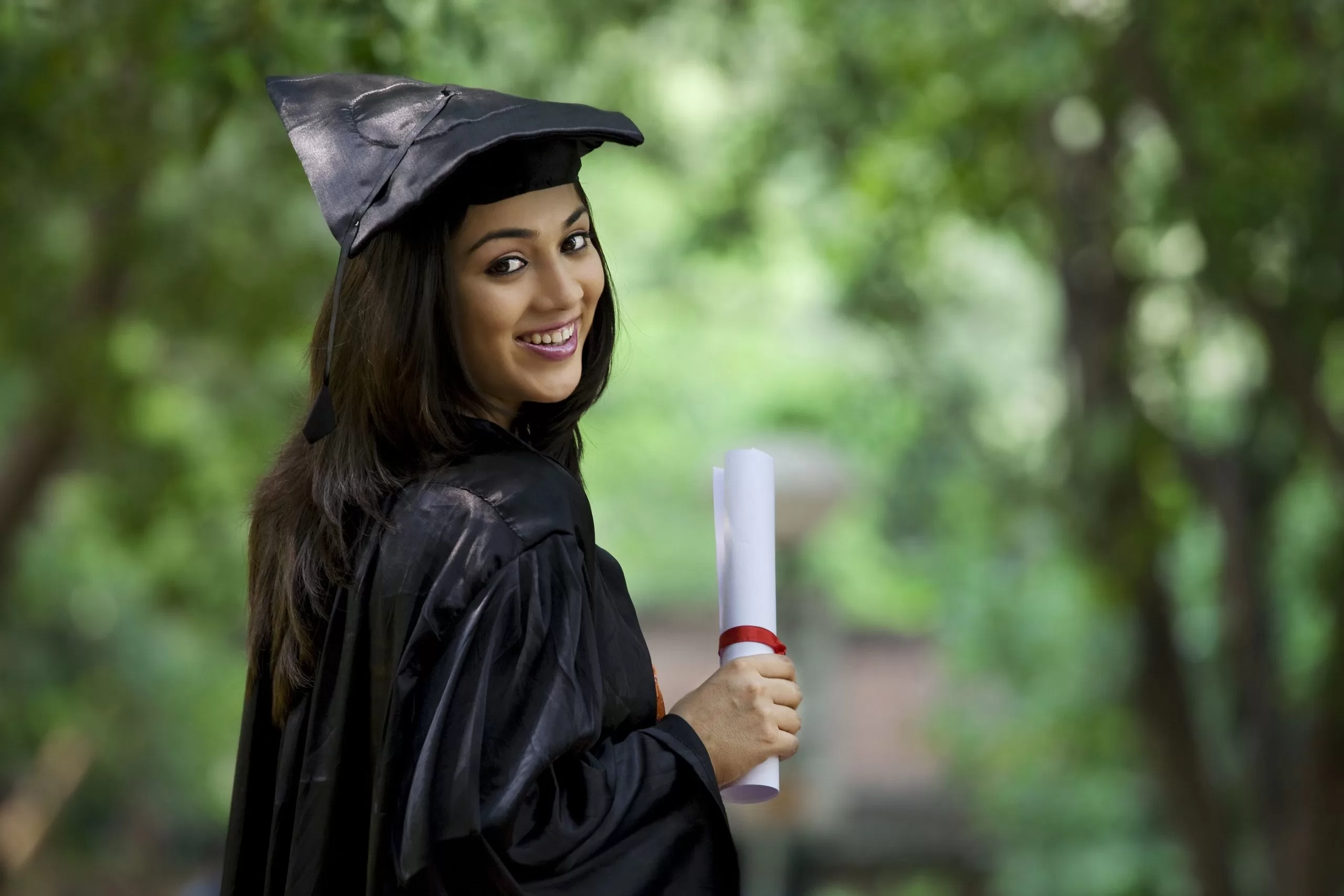 Graduating Indian student