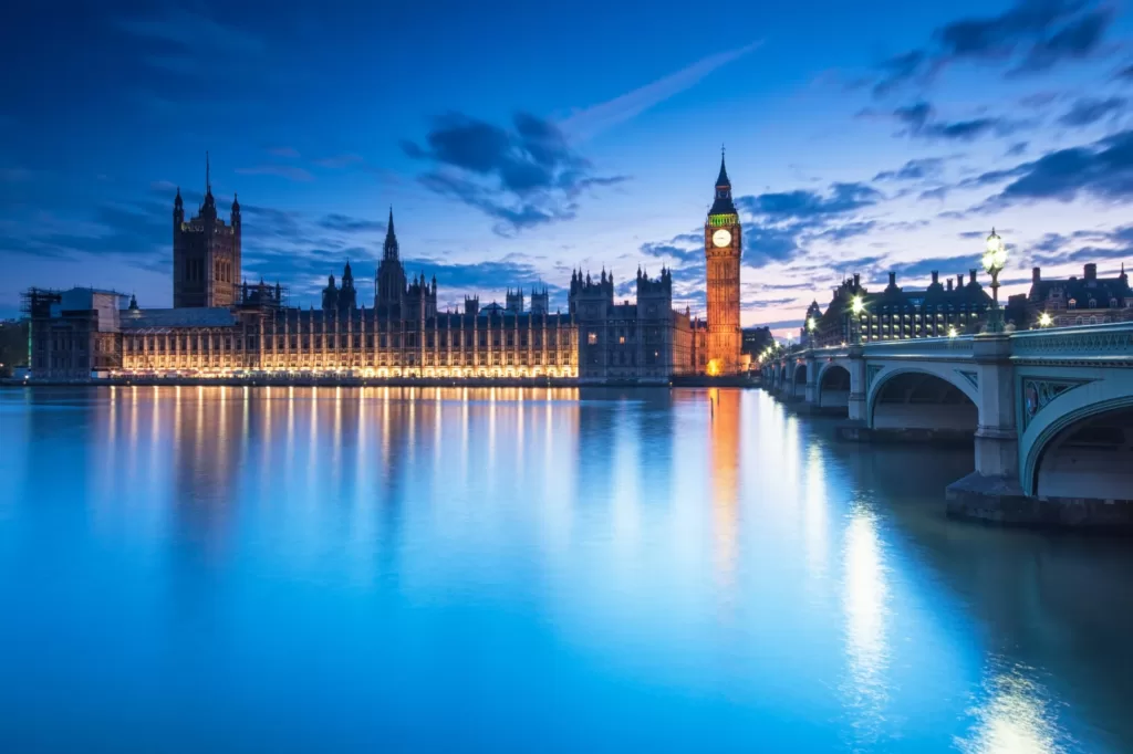 Westminster at night