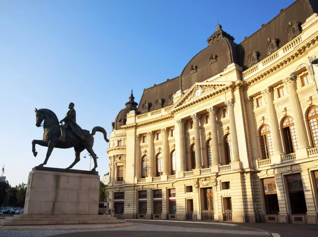 The Central University Library, old building in Bucharest