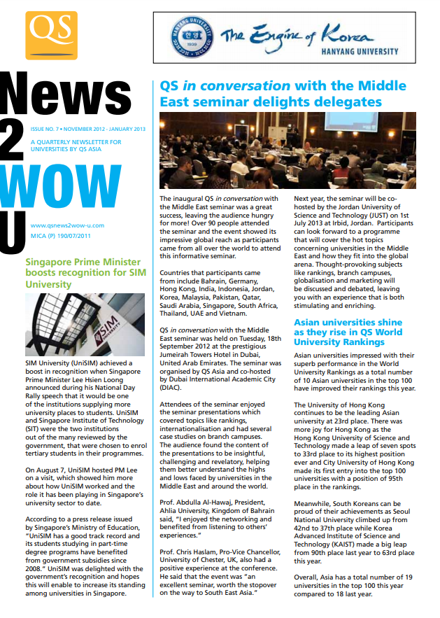 QS WOWNEWS November 2012 - January 2013