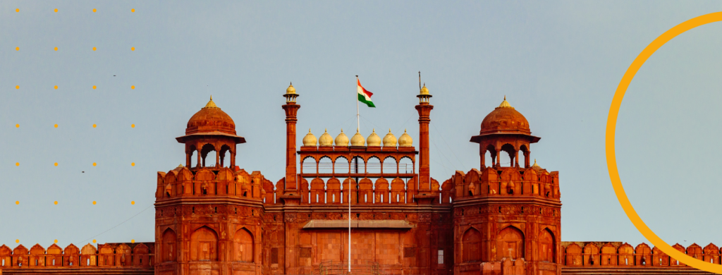 Red Fort in Delhi.